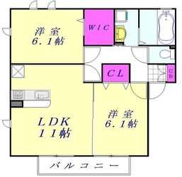 ラフレ仲道　Ｆの物件間取画像